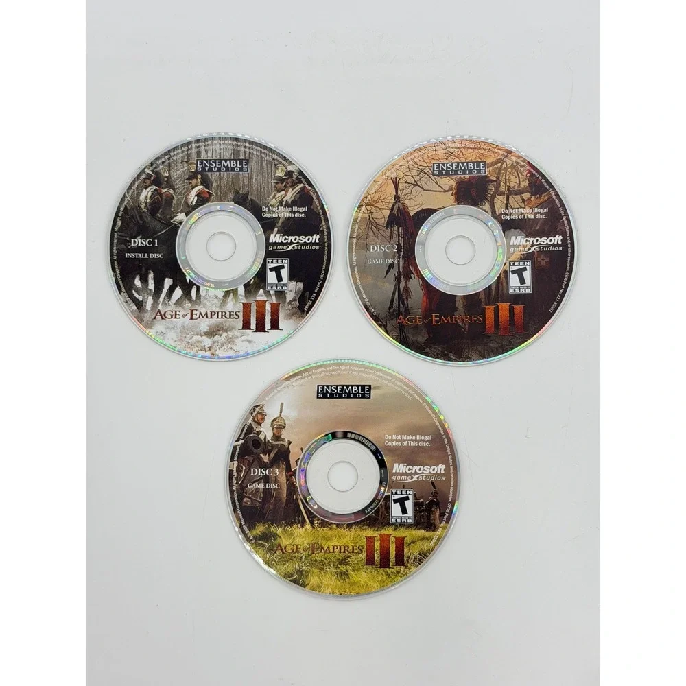 Microsoft Age of Empires III PC 2005 Video Game RTS Strategy 3 Disc Set